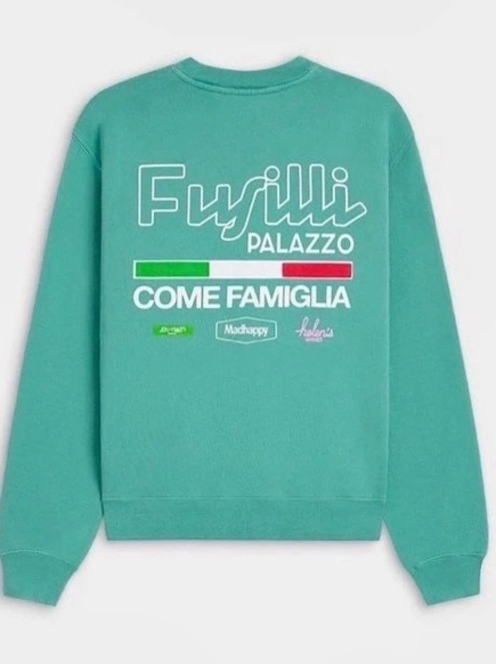 Madhappy x Jon & Vinny's Fleece Crewneck in Seafoam Green Sz M